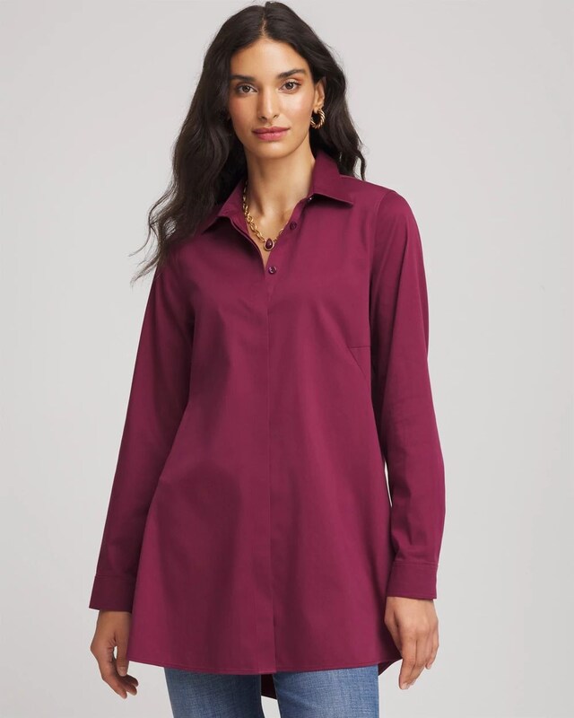 No Iron Pocketed Tunic